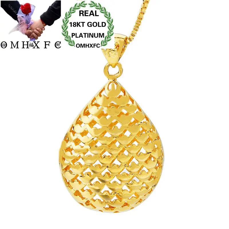 

OMHXFC оптовая продажа, Европейская мода, женские, унисекс, вечерние, подарок на день рождения, свадьбу, полые капли воды, 18 кт, Настоящее золото,...