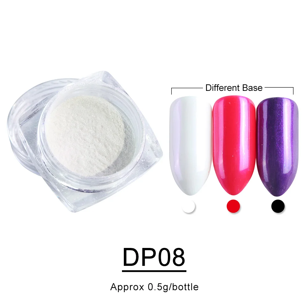 DP08 1 коробка, розовое золото, зеркальная пудра для ногтей, блеск, фиолетовый, синий, серебристый, Холо, хромированный пигмент для ногтей, жемчужная пудра, украшение для маникюра, лак/ASX - Цвет: DP08