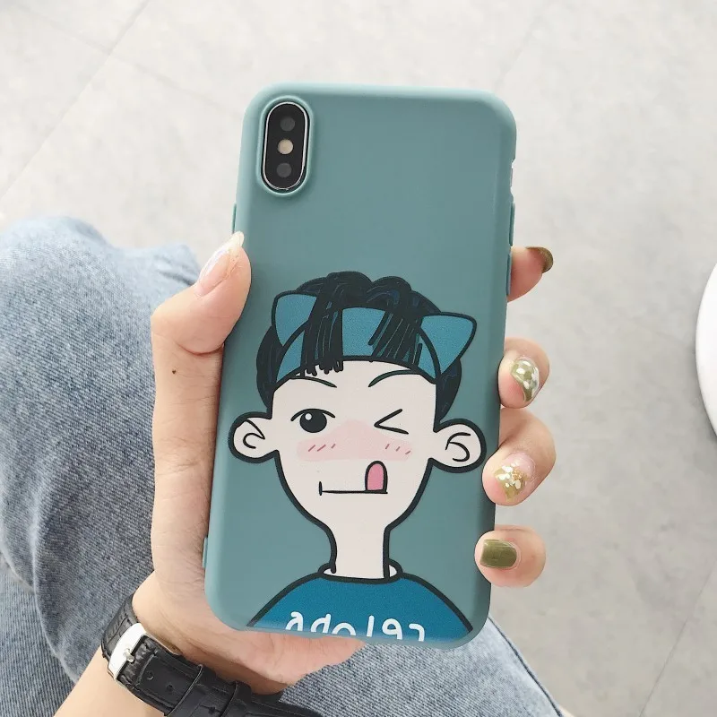 Чехол для телефона с рисунком Iphone 6 6s 7 8 Plus X Xr Xs Max милый мультяшный Мягкий чехол из