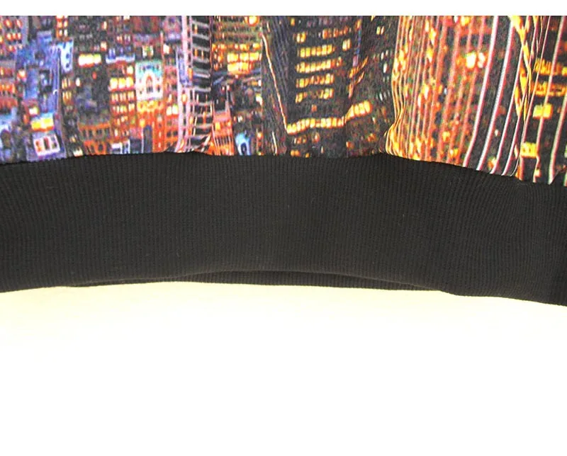 Пуловер с принтом никогда не спящего города Женские Модные Дизайнерские