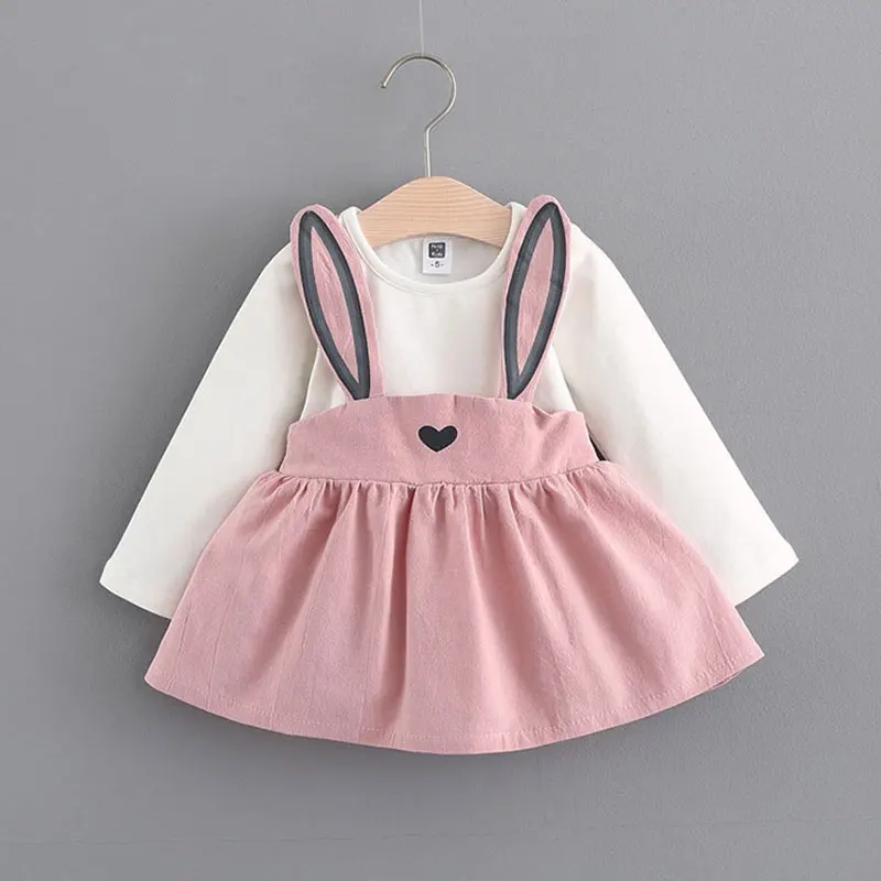 Корейский стиль одежда для маленьких девочек на весну и осень милые платья