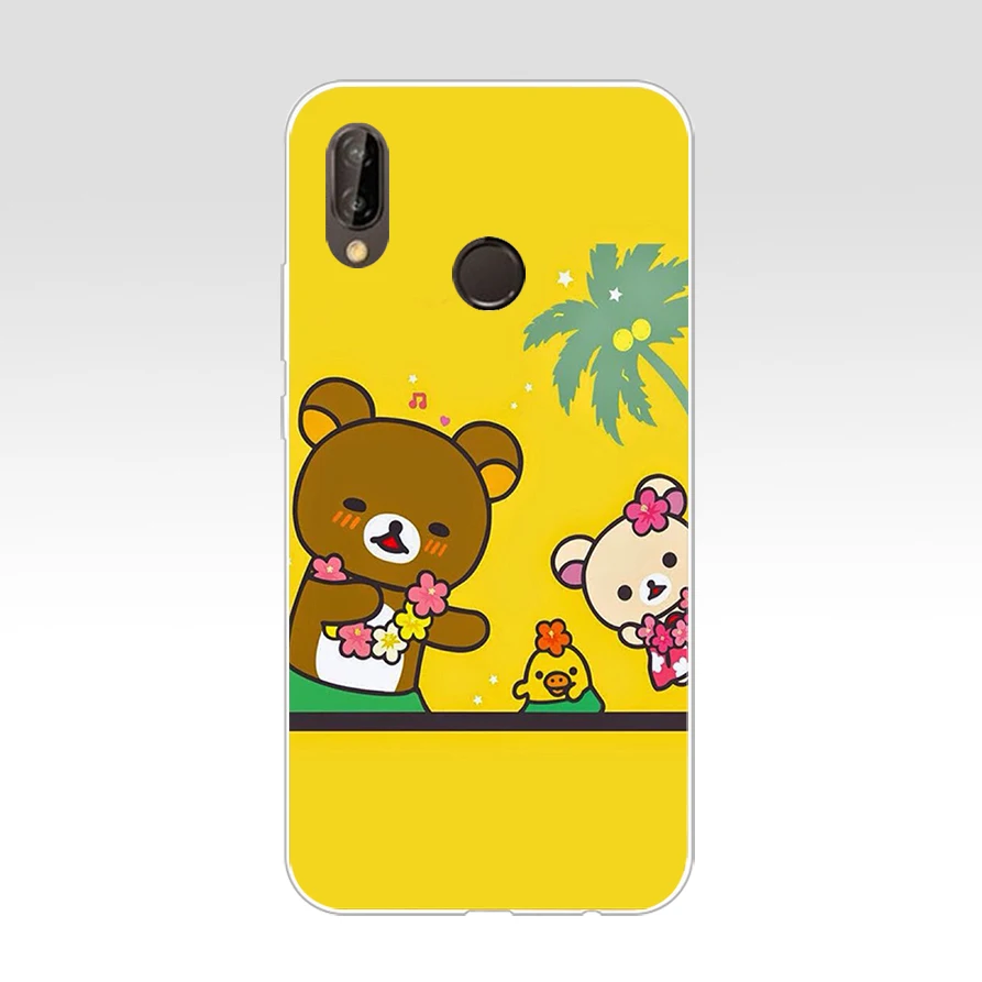 31AQ Забавный Милый мультяшный Rilakkuma6 Мягкий Силиконовый ТПУ чехол для huawei p 20 lite pro y6