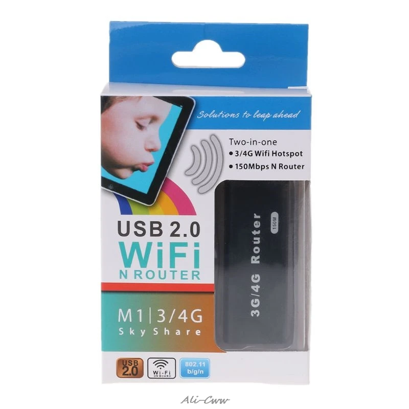 

Mini Portable 3G/4G WiFi Wlan Hotspot AP Client 150Mbps USB Wireless Router new