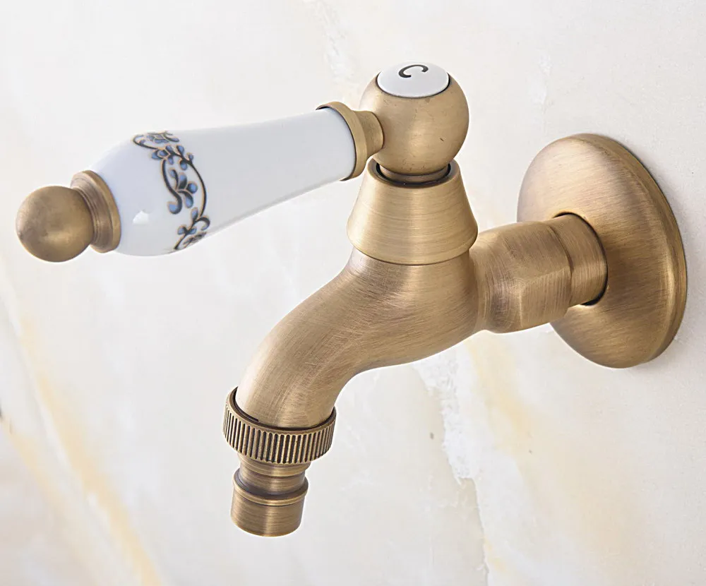 

Antique Brass Single Ceramic Handle Bathroom Washing Machine Faucet /Garden Water Tap / Laundry Sink Water Taps mav320