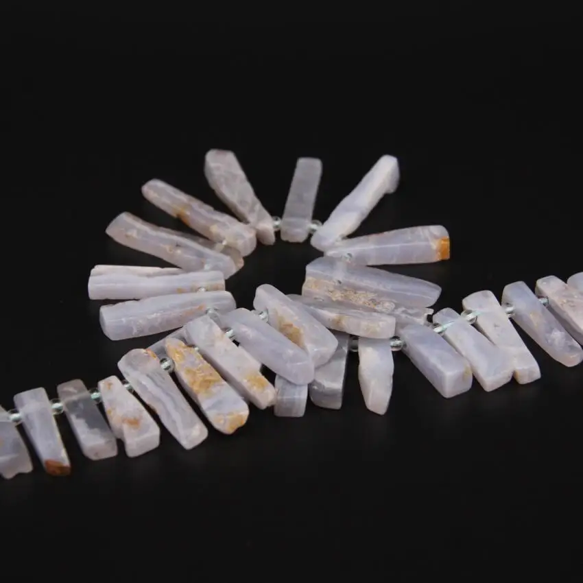 Бусины Из Натурального фиолетового халцедона с отверстиями 15 5 дюйма | Украшения