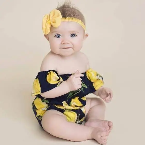Lovely Toddler Baby Clothes Girls Floral Ruffle Butterfly Sleeves Tops Shirt Cotton Outfits Top+Handband 2pcs | Детская одежда и