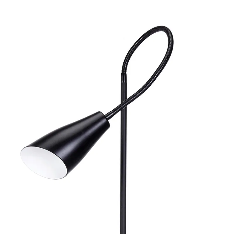 CLAITE Modern Stand Floor Lamp 7W White& Warm White Dimmer USB Desk Reading Light Fixture for Bedroom Living Room