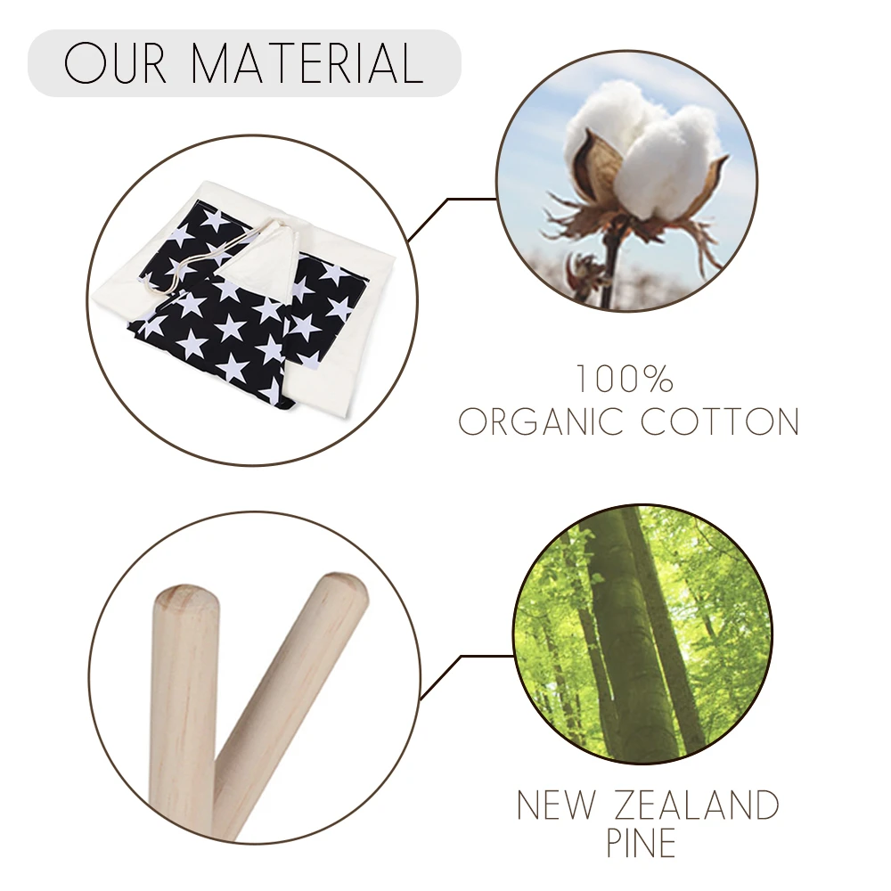 Дети вигвама играть палатки 100% хлопок холст серый в полоску детская типи театр с