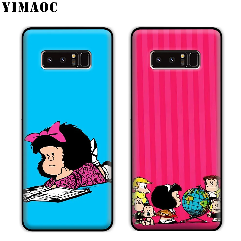YIMAOC Mafalda милый мягкий силиконовый чехол с рисунком для samsung Galaxy S10 S10e S9 S8 Plus S7 S6 Edge J6