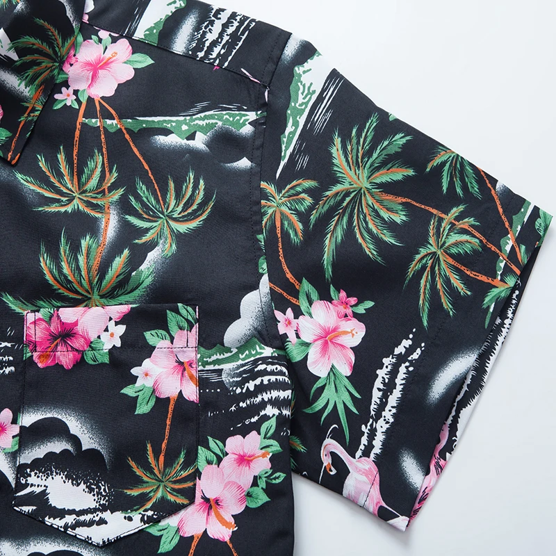 2019 новые летние модные Гавайские рубашки мужские с коротким рукавом пляжный