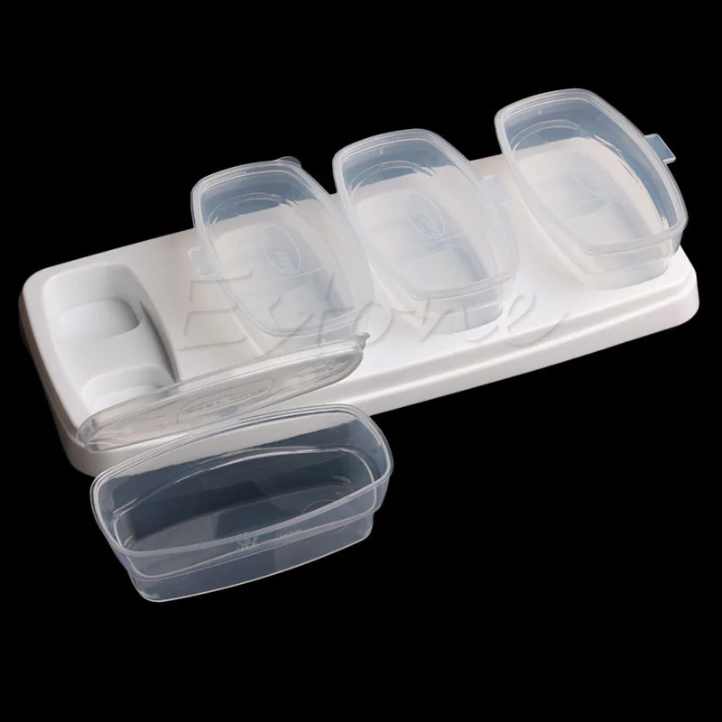 

8 Piece Baby Block Set Baby Food Containers Sprout Cups Reusable Stackable Storage Cups with Tray