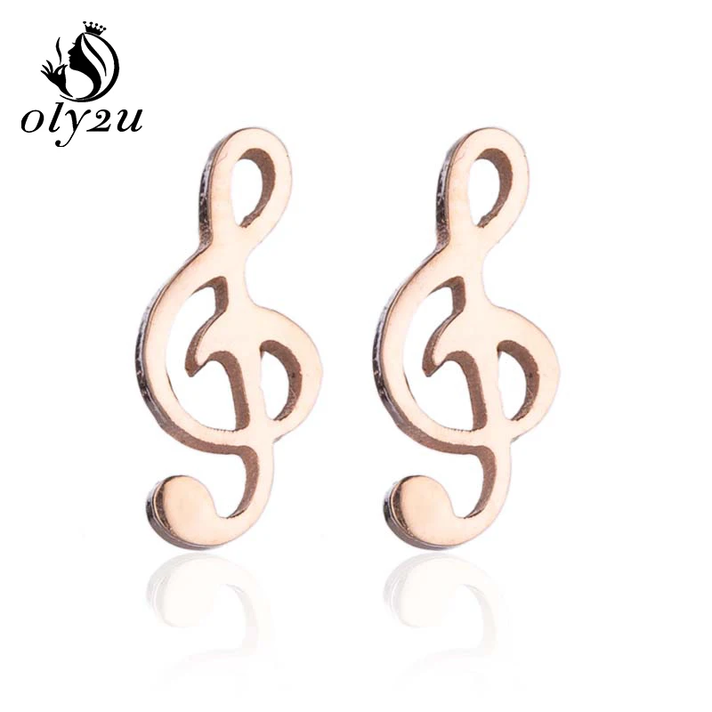 Oly2u золотые серьги гвоздики из нержавеющей стали для женщин oorbellen модные
