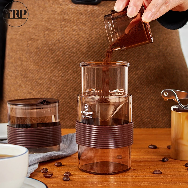 YRP портативная Кофеварка безопасный пластиковый фильтр чайник для повторного