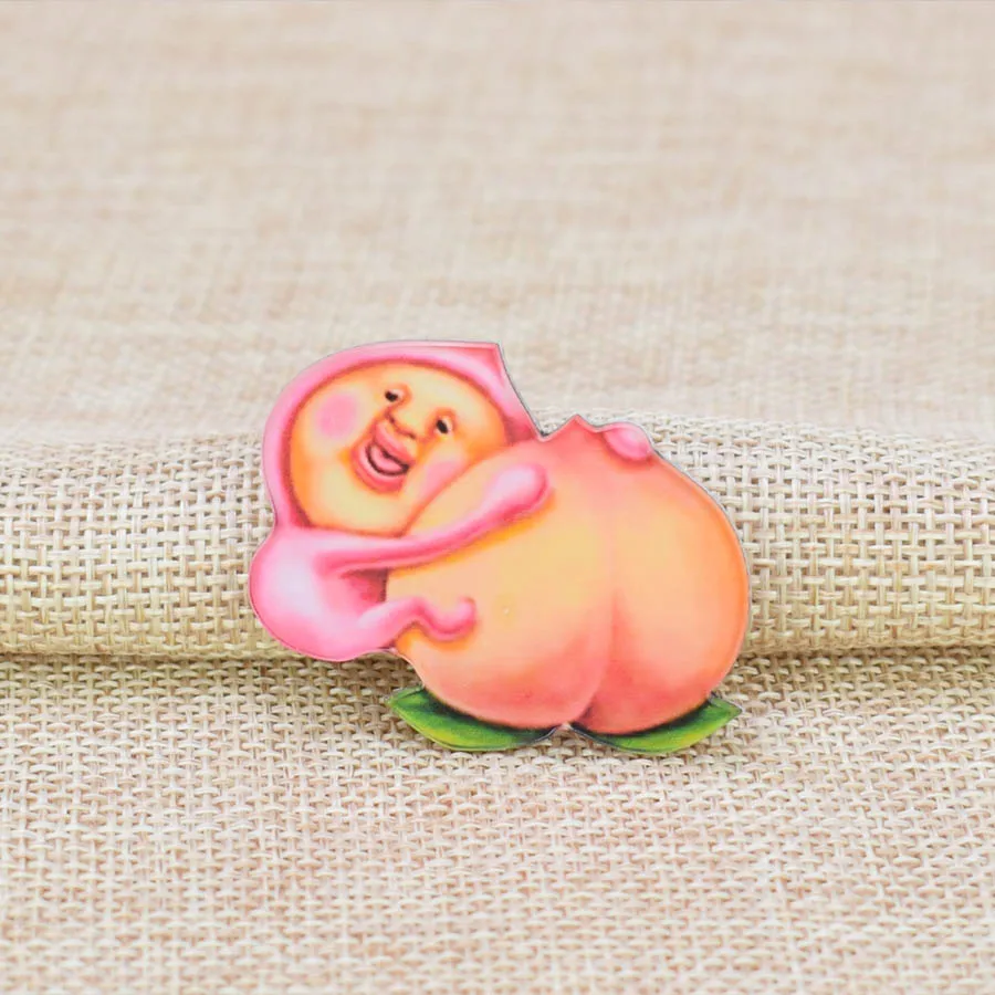Горячие значки аниме для одежды kawaii значок акриловые значки модная одежда рюкзак с нашивками Кнопка булавка еда Фрукты акриловая брошь un - Цвет: YTB17