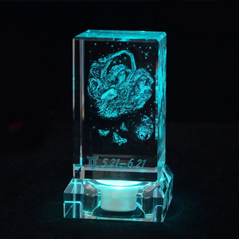 1 шт. Таурус лазерная гравировка Созвездие хрустальный шар миниатюрный 3D