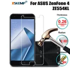 Защитное стекло XSKEMP 0,26 мм 2.5D для ASUS ZenFone 4 ZE554KL, Ультрапрозрачная Противоударная защитная пленка из закаленного стекла