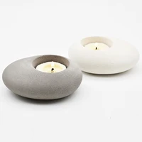 cobblestone candlestick silicone mold concrete flowerpot mould handmade cement candle holder desktop decoration tool