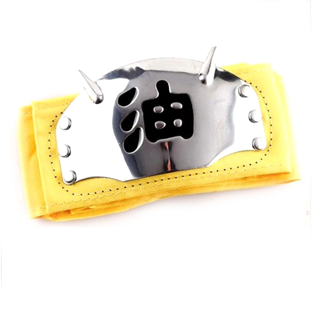 Black Word Yellow Brdwn Naruto Gama Sennin Ero-sennin Jiraiya повязка на глаза для косплея головной убор - Цвет: Black Word Yellow