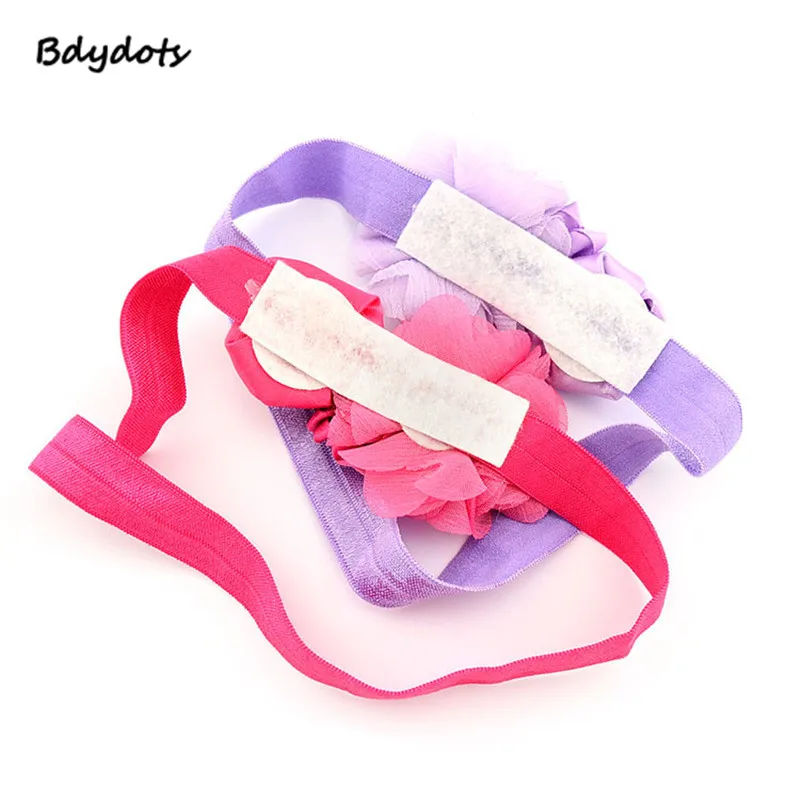 

1Pc Colorful Girl Rose Flowers Baby Headband Chic Flower Ribbon With Pearl Elastic Hairbands Hair Accessories 36cm Circumference