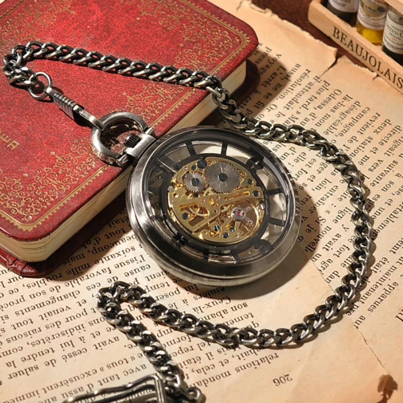 Newst Высокое качество арабскими цифрами классический карманные часы личность