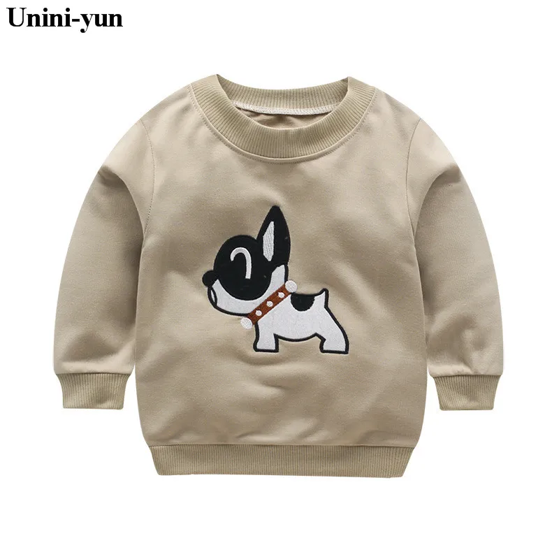 Новая Толстовка с принтом собак и животных Осень зима 2017 Детские кофты длинным