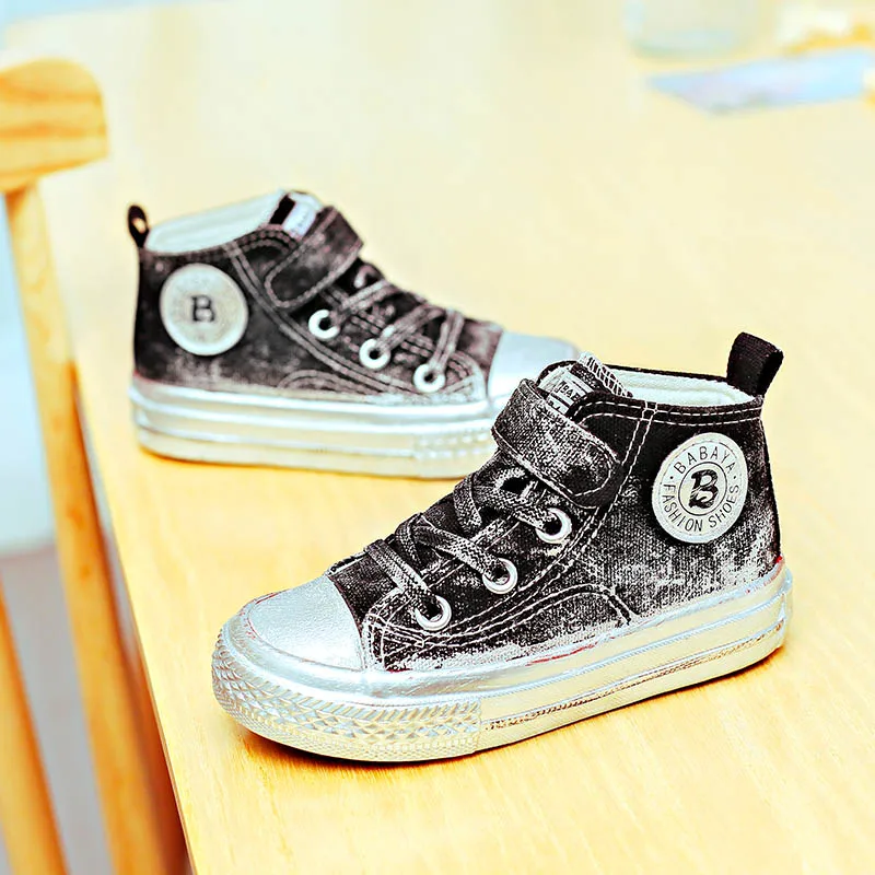 Babaya/Детская парусиновая обувь Повседневная для мальчиков на высоком каблуке