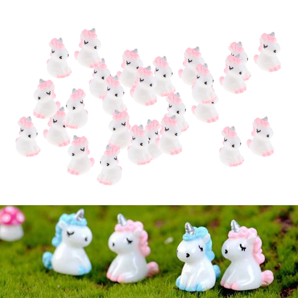 30 шт Мини Единорог миниатюрная фигурка волшебный сад кукольный дом украшения