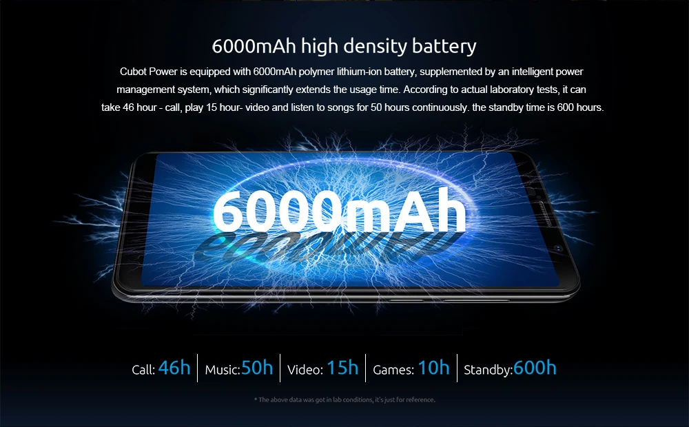 Cubot power 5 99 'ཎ:9 полноэкранный Android 8 1 смартфон MT6763T 2 ГГц 6 ГБ ОЗУ 128 Гб ПЗУ 16 МП 6000