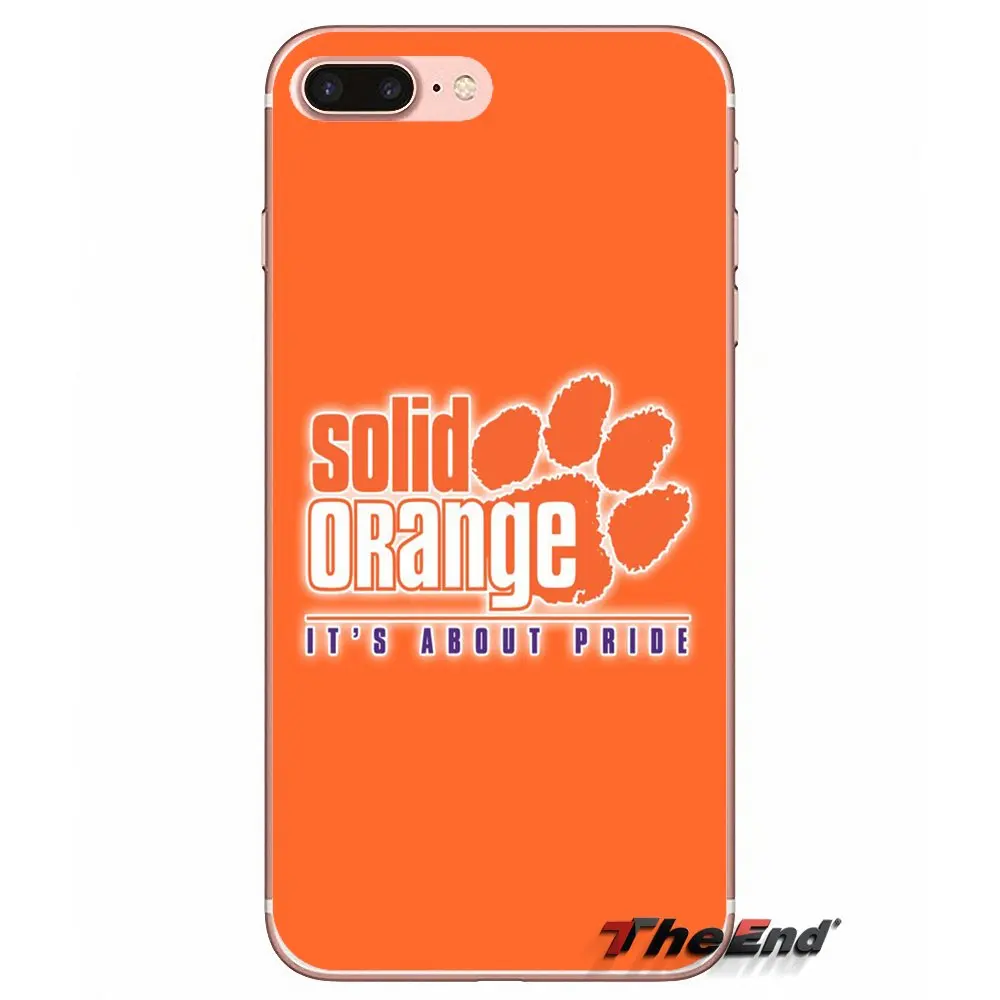 Чехол из ТПУ для iPhone X 4 4S 5 5S 5C SE 6 6S 7 8 Plus Samsung Galaxy J1 J3 J5 J7 A3 A5 2016 2017 football champions Clemson Tigers|tpu
