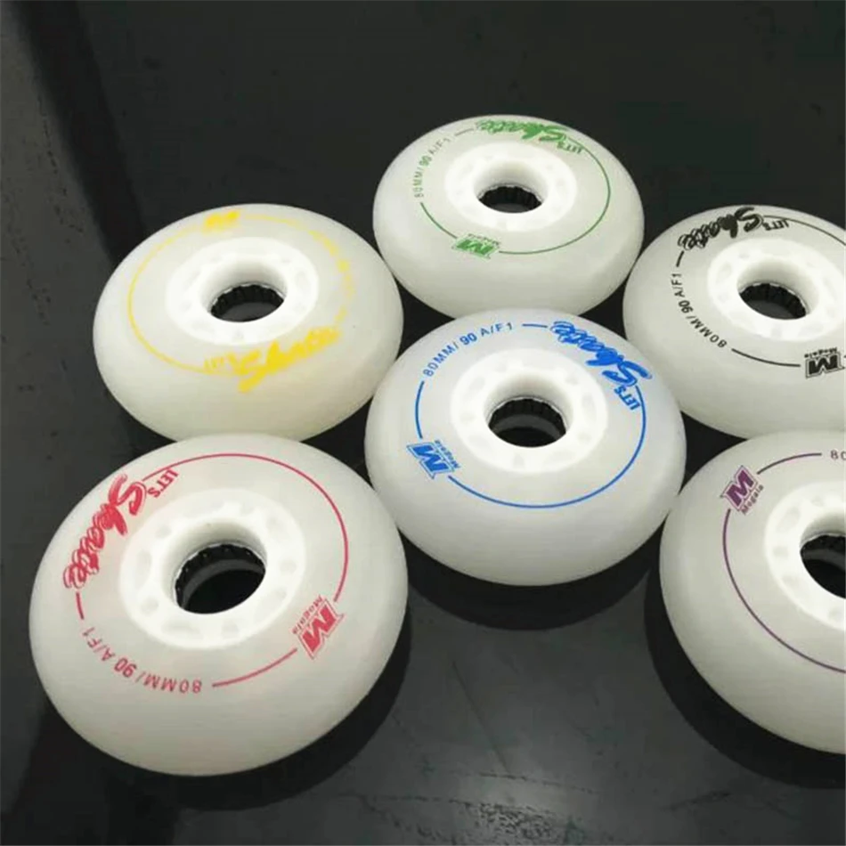 Ролики для роликов светодиодные мигающие ролики роликовых коньков 90A 72/76/80 мм