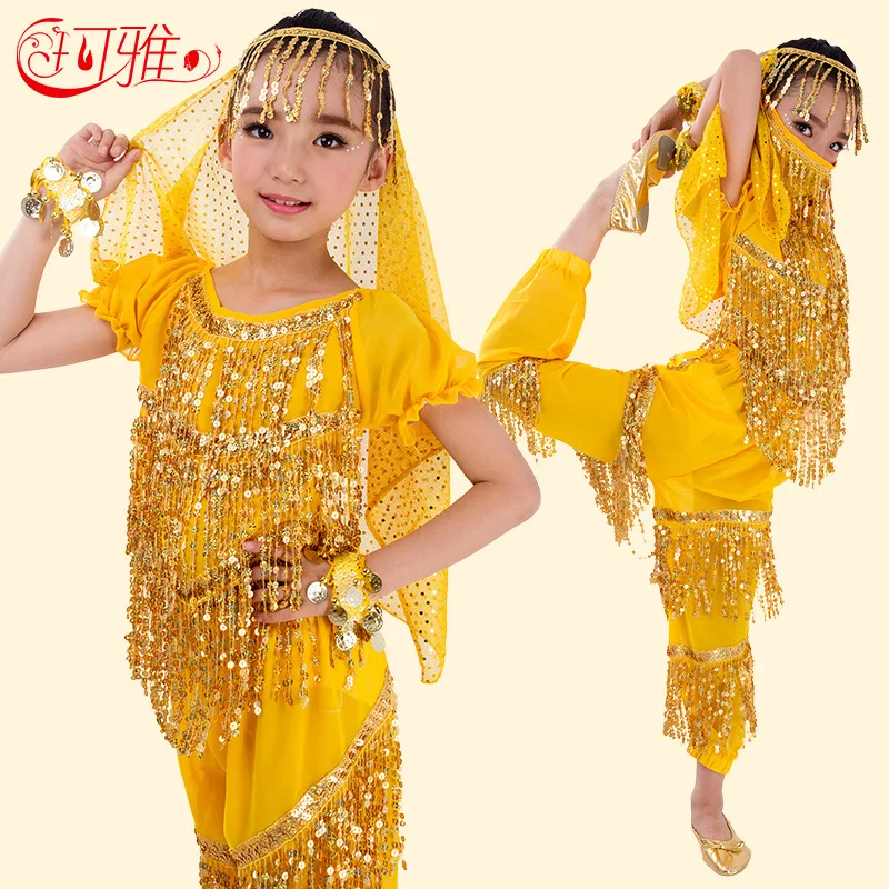 Детский костюм для танца живота с короткими рукавами|belly dance costumes|girl belly dancecostume for |