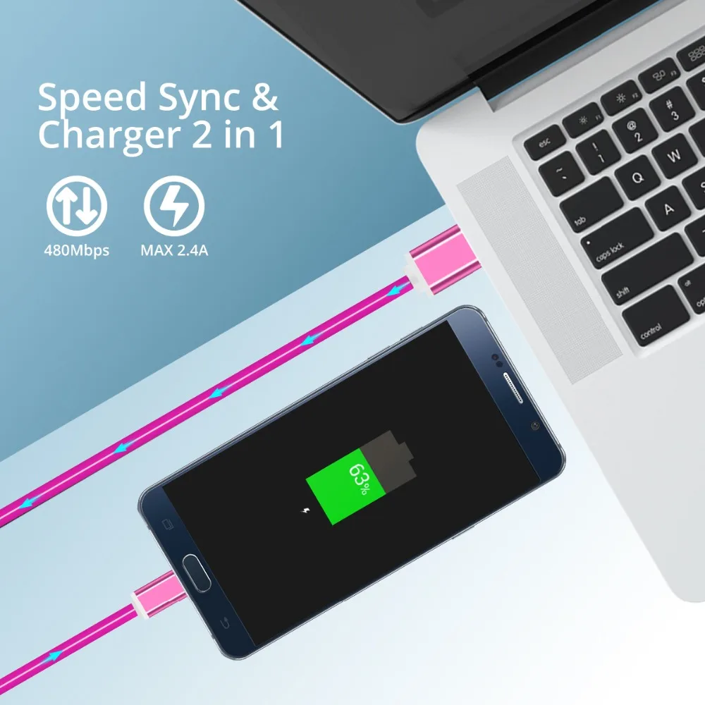 FONKEN Выдвижной usb type-C кабель 1 м портативный USB C телефонный кабель type-c Быстрая зарядка шнур быстрая передача данных аккуратные Мобильные кабели