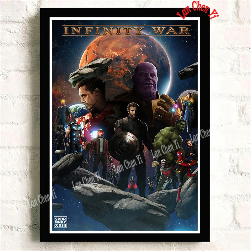 Мстители Бесконечность войны Marvel фильм мелованная бумага плакат для Кафе Винтаж Высокое качество печати рисунок ядро декоративная живопись