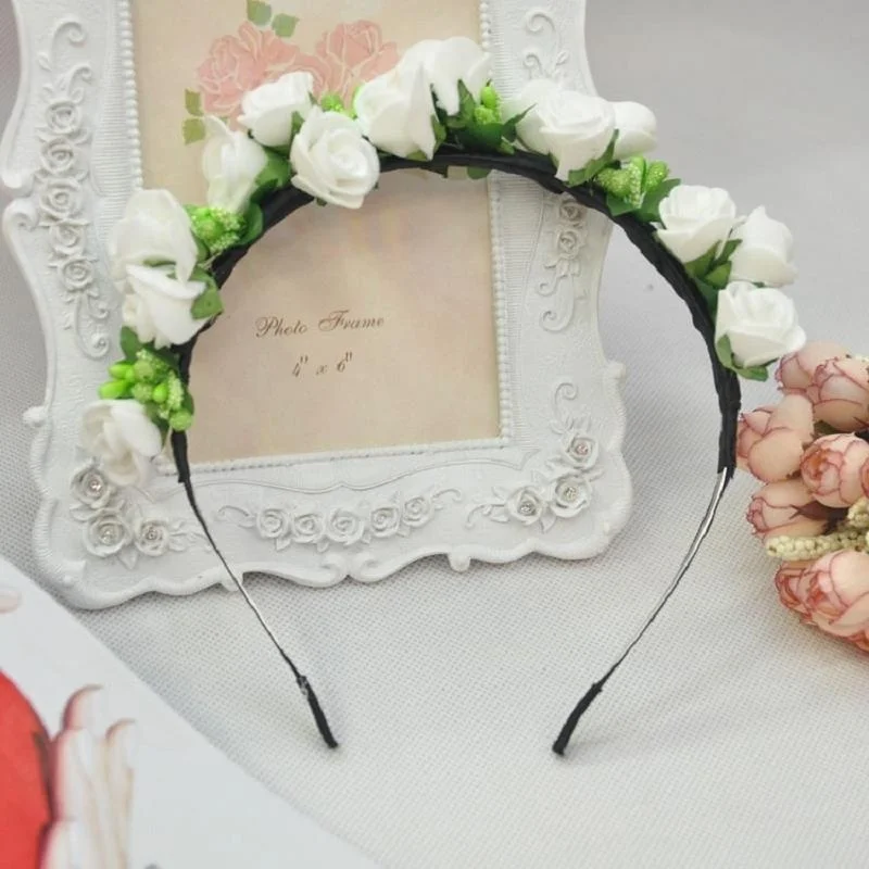 Цветочная Гирлянда для невесты повязка на голову свадьбы вечеринки выпускного