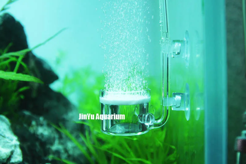 CO2 diffuser ОТП Стекло 2 в 1 CO2 диффузор распылитель обратный клапан пузырь счетчик водяное растение для аквариума садок для рыбы стиль ada - Цвет: CO2 diffuser