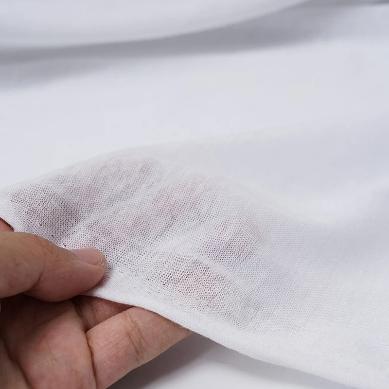 Тонкая и мягкая хлопчатобумажная ткань дышащая Просвечивающая для лета кардиган