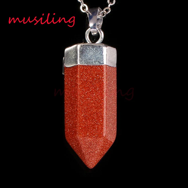 Musiling натуральный ювелирный камень большая шестиугольная Призма Подвеска