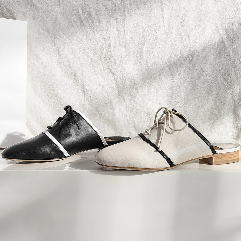 Luxury Fashion Women Mules Lady Slippers Black Satin Slip on Pointed Toe Pumps Outdoor Slipper Shoes Woman Slides | Обувь