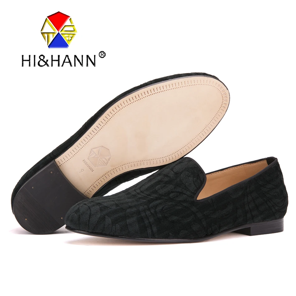 new Handmade crafts men velvet shoes with Paisley printing Party and Banquet luxurious loafers plus size male's flats | Обувь