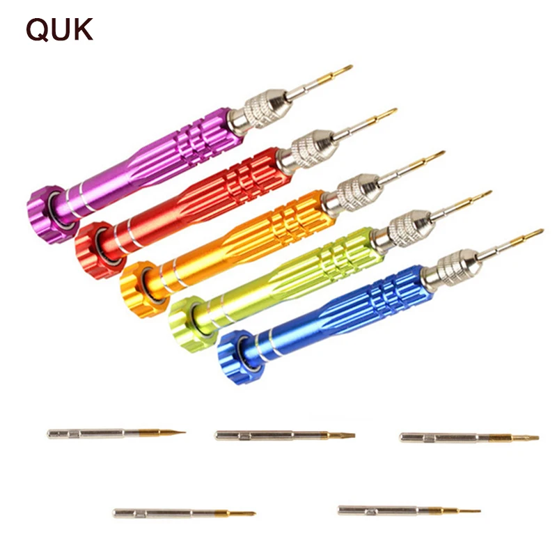 QUK 5 в 1 отвертка набор Torx Прецизионные Биты Набор многофункциональный ремонт открытый Отвертка Набор для телефонов компьютер ручные инструменты
