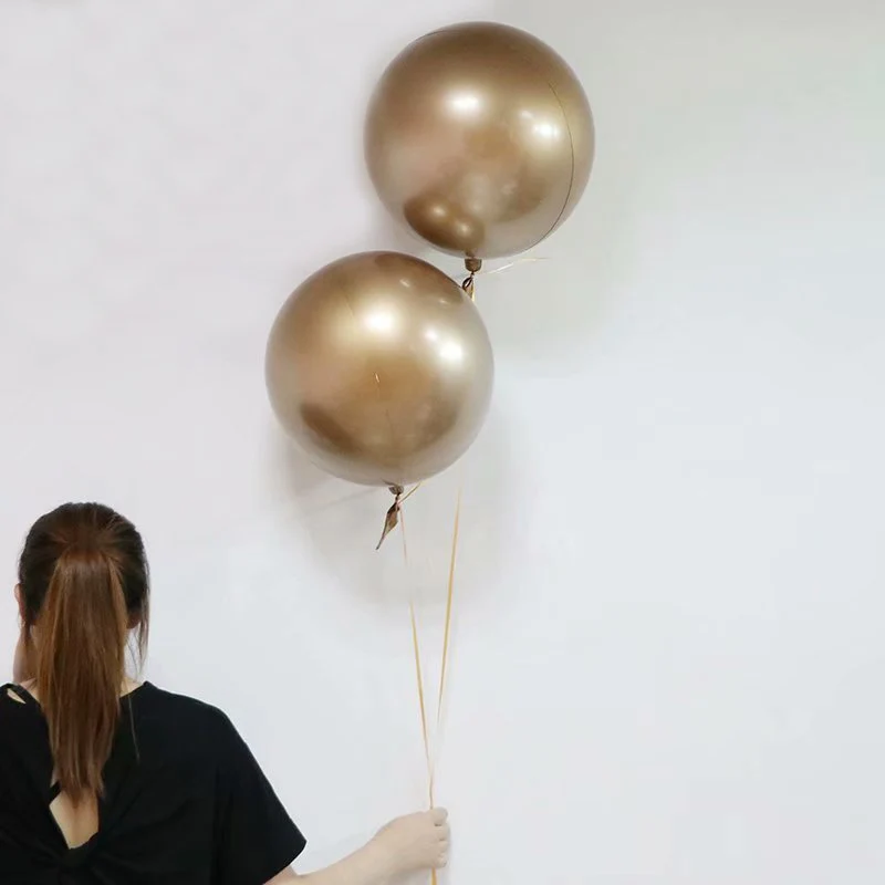 1 шт. Новые 18 дюймов Bobo Круглые фольгированные гелиевые шары золотые, серебряные, фиолетовые металлические шары Детские вечерние на день рождения для Свадьбы вечерние украшения