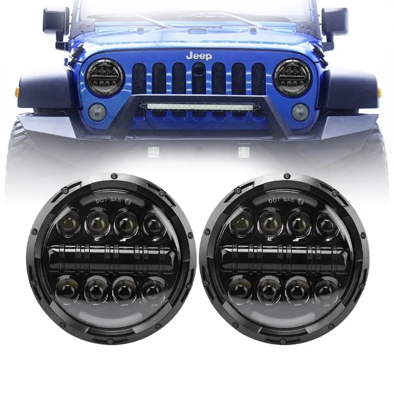 2x Lada 4x4 Urban Нива 80 Вт 7 ''круглсветодиодный светодиодные гало фары