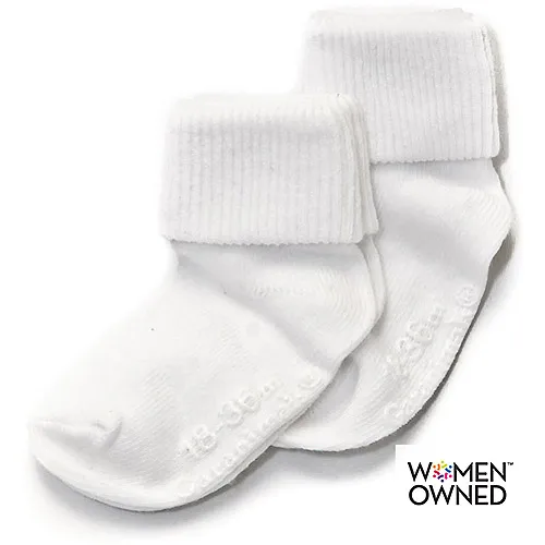 White and White Носки для малышей, 2 пар/уп., хлопковые одноцветные нескользящие носки, Новые брендовые длинные носки на осень и зиму, для маленьких девочек и мальчиков 0-5 лет - Цвет: White and White
