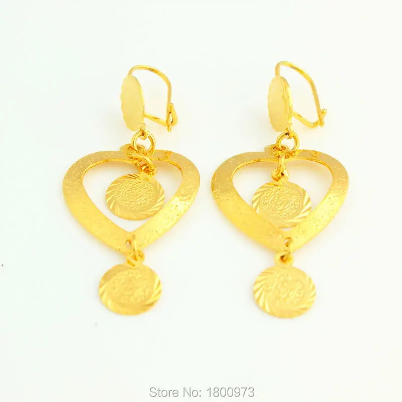 Adixyn новые серьги подвески с эфиопскими монетами в форме сердца для женщин и