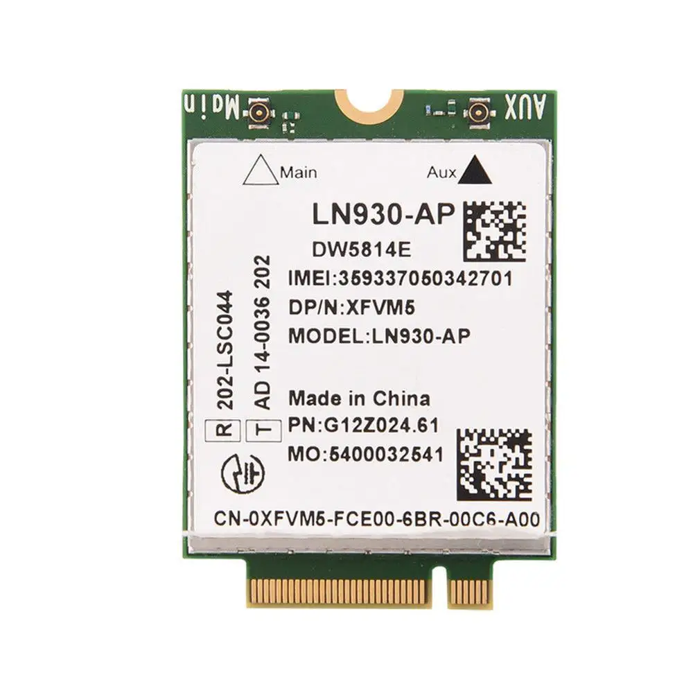 С антеннами + Φ DW5814e NGFF 4G LTE 150M модуль WWAN карта для Dell Latitude 5580 7480 5480 5285 2 в 1|3G модемы| |