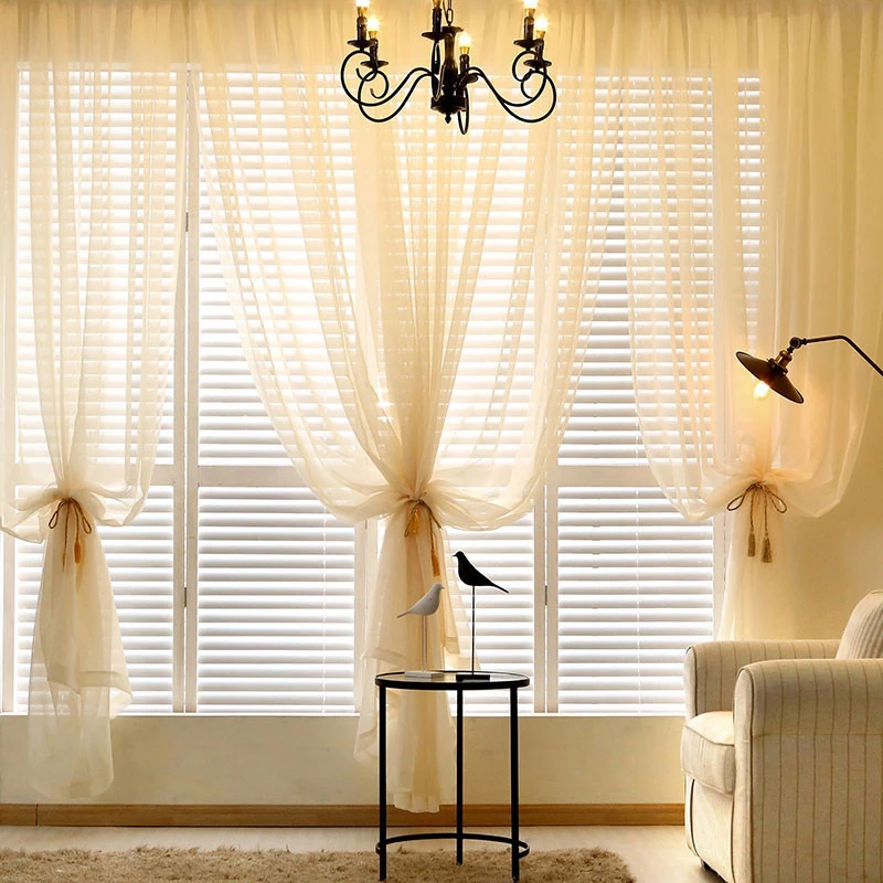 Льняная ткань белая однотонная оконная занавеска декоративная для гостиной