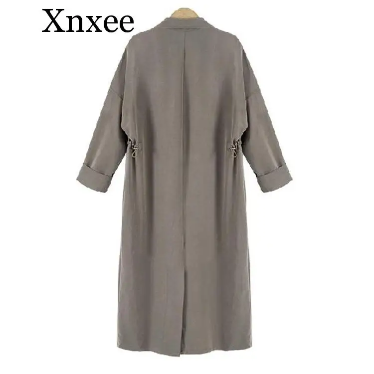 Xnxee Casual Office Lady Designer Women Spring Trench Coat 2018 Loose Full Sleeve European Windbreaker Long Autum Streetwear | Женская