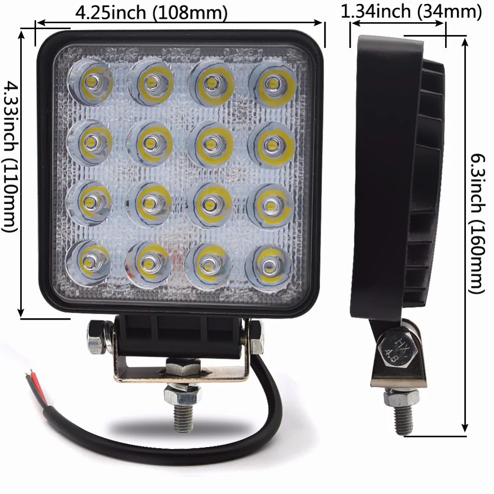 2 шт. автомобисветильник светодиодные фасветильник 48 Вт 24 В|road led|road lightroad work light |