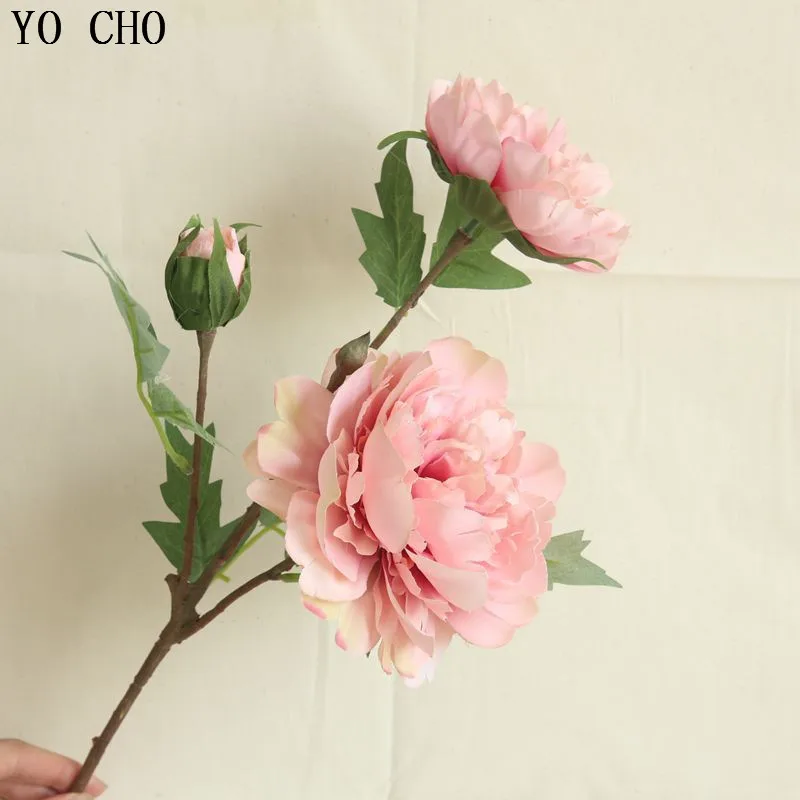 Цветы пиона YO CHO Осеннее украшение искусственные цветы для дома Свадебный декор