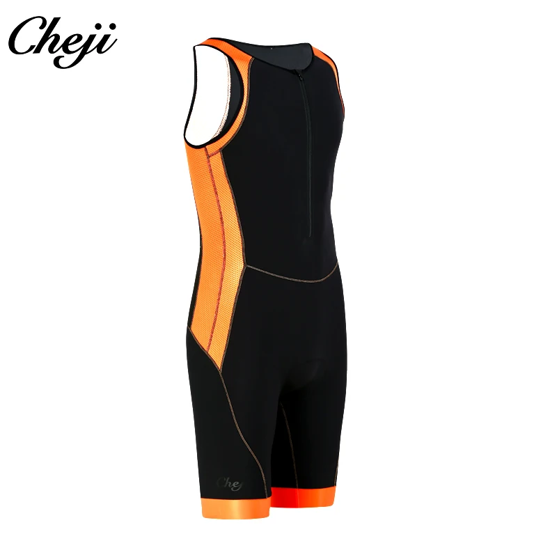 CHEJI Custom Pro триатлон костюм для мужчин и женщин без рукавов Велоспорт Skinsuit с задним